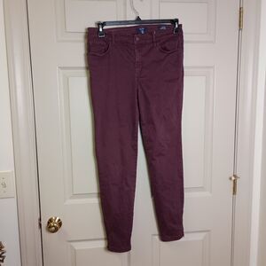Kaari Blue Womens Jeans Size 10 Purple Mulberry Mid Rise Skinny Ankle